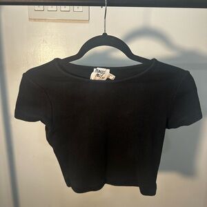 Princess Polly Black Crop Top